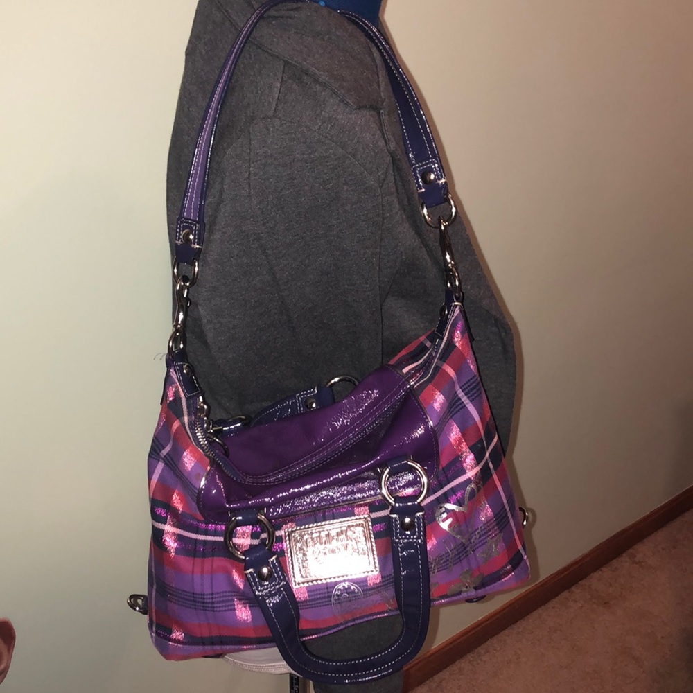 Purple Coach handbag